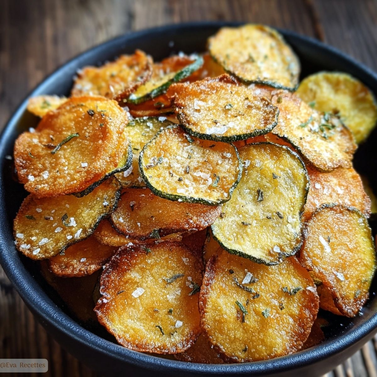 Chips de courgettes au four