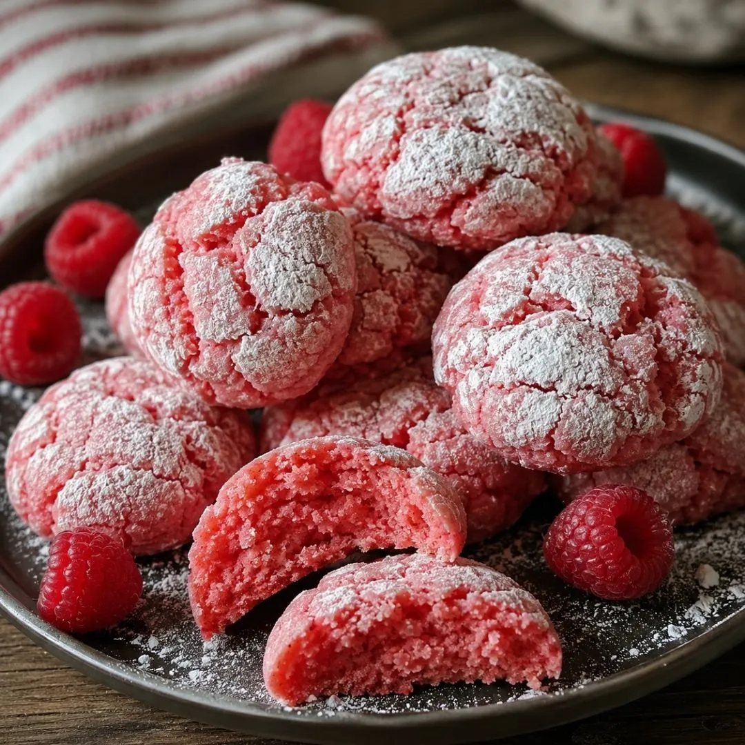 Craquelés à la framboise : recette facile et gourmande