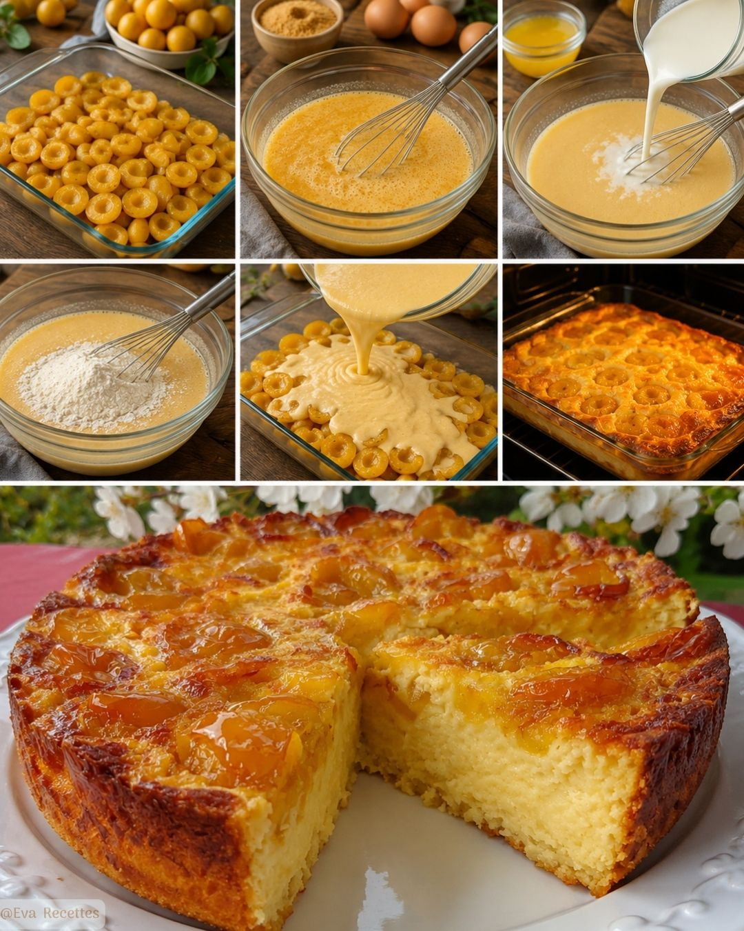 Étapes de préparation Flan aux mirabelles facile