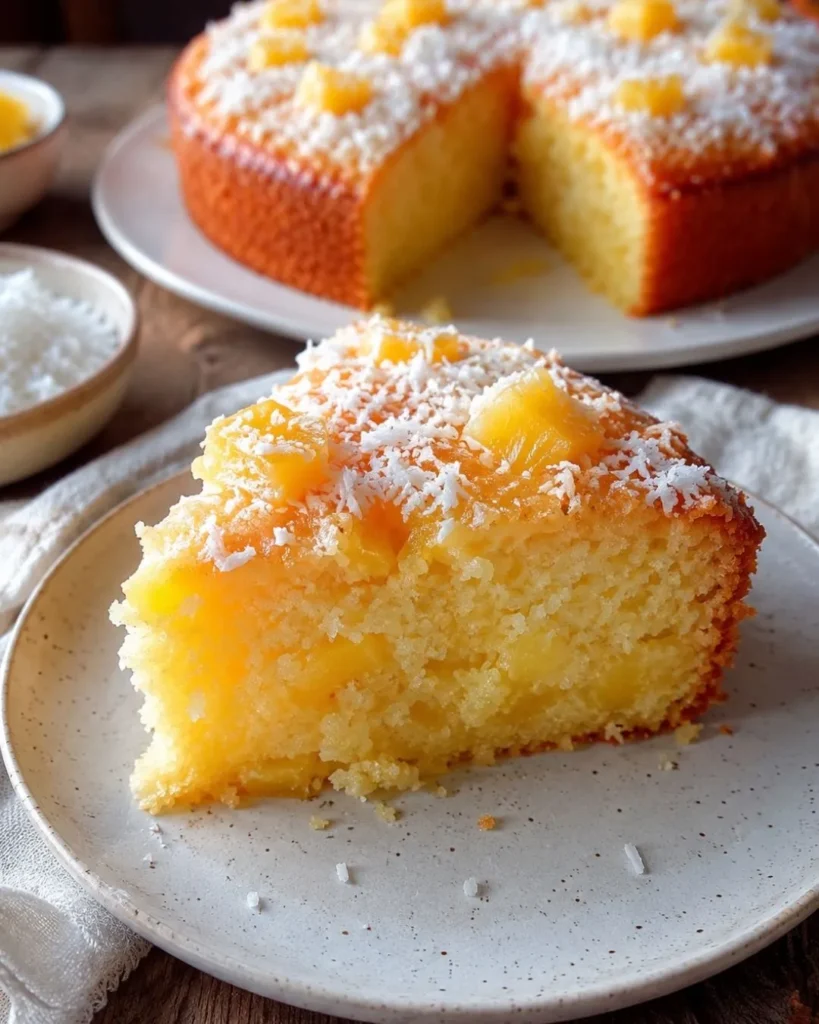 Gâteau Moelleux Ananas Coco Facile et Rapide 5 Gâteau Moelleux Ananas Coco