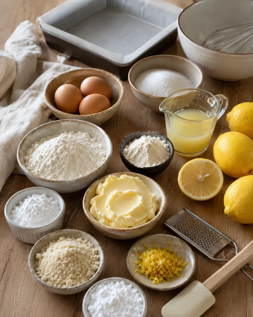 Carrés Citronnés Recette Facile 6 Ingredients Carrés Citronnés