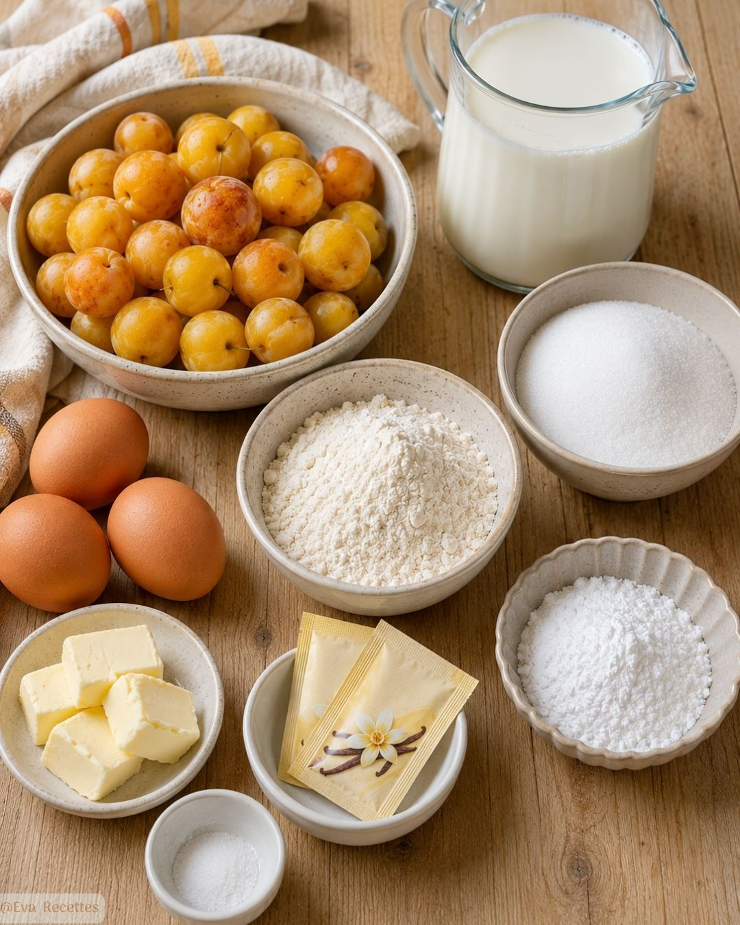 Ingredients Flognarde aux Mirabelles