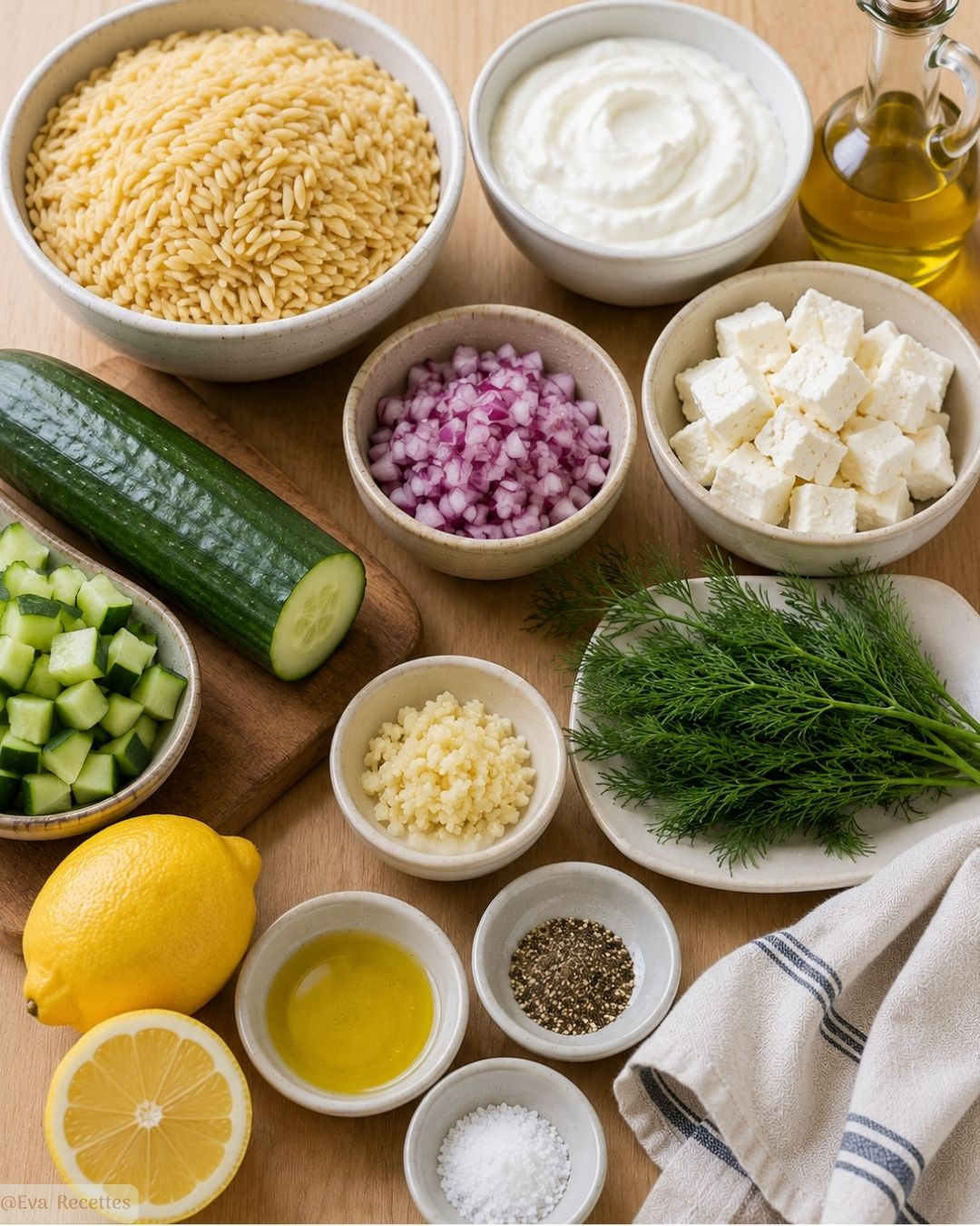 Ingrédients Salade de Pâtes Tzatziki