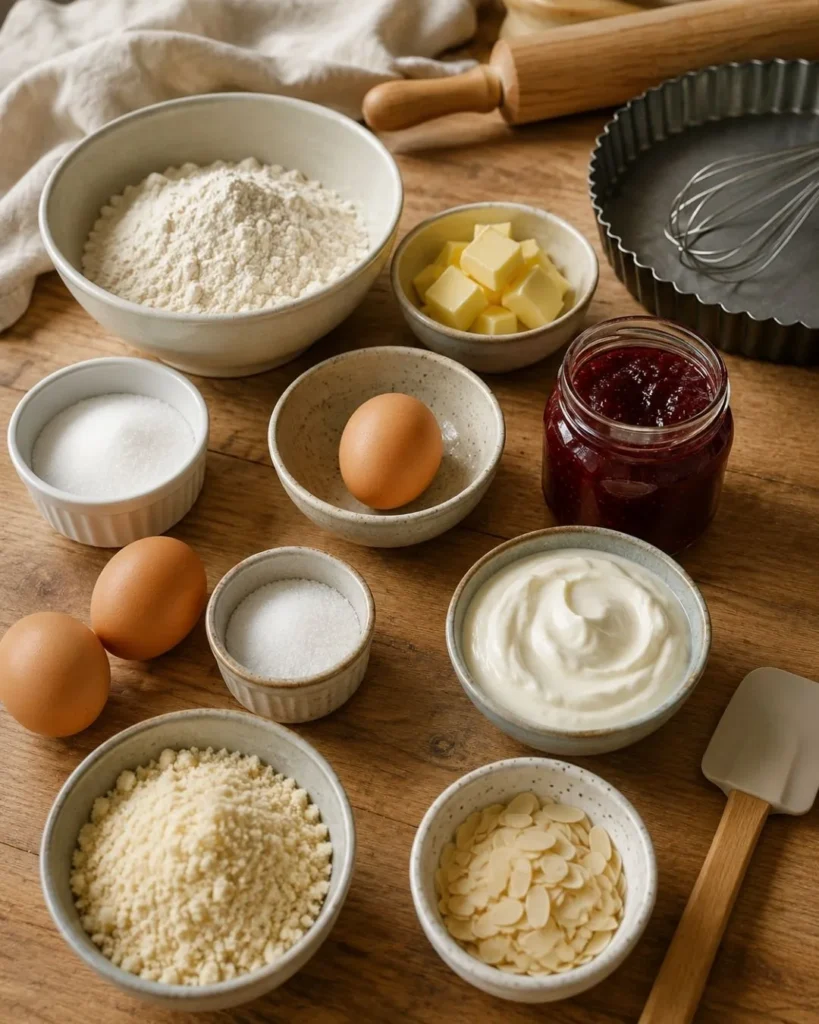 Tarte amandine à la confiture facile 7 Ingredients Tarte amandine à la confiture facile