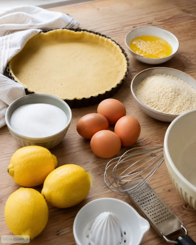 Tarte au Citron et Amandes : Recette Simple et Gourmande 6 Ingredients Tarte au Citron et Amandes