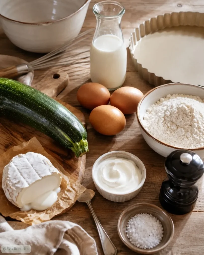 Quiche sans pâte courgettes chèvre 4 Ingredients de quiche sans pâte courgettes chèvre
