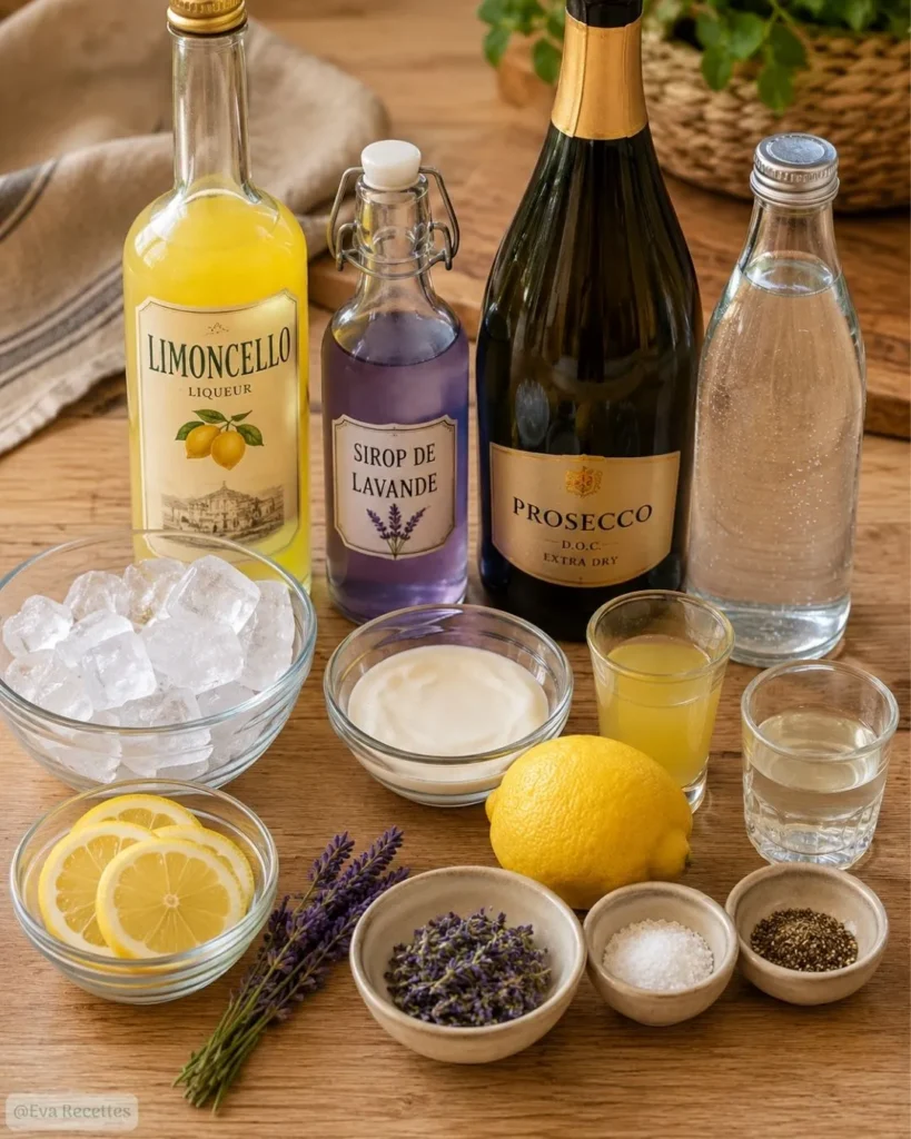Ingredients pour Spritz Limoncello Lavande