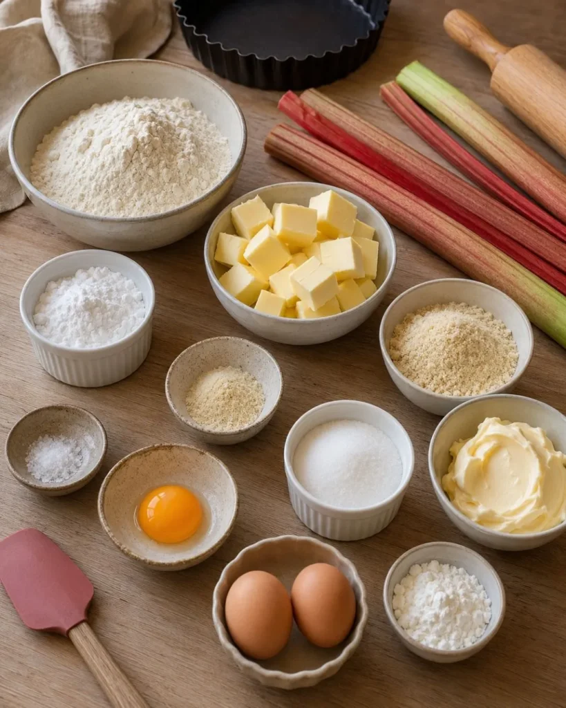 Tarte Amandine Rhubarbe: Recette Facile et Gourmande 7 Ingrédients pour une Tarte Amandine Rhubarbe Parfaite
