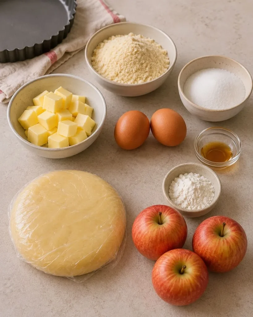 Tarte aux pommes et frangipane : la recette inratable pour un dessert réconfortant 7 Inredients pour Tarte aux pommes et frangipane
