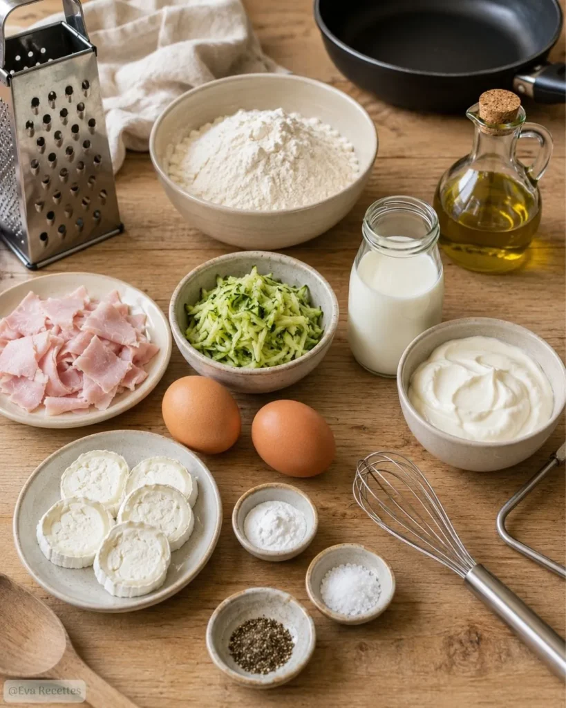 Pancakes Salés Courgette Chèvre Jambon