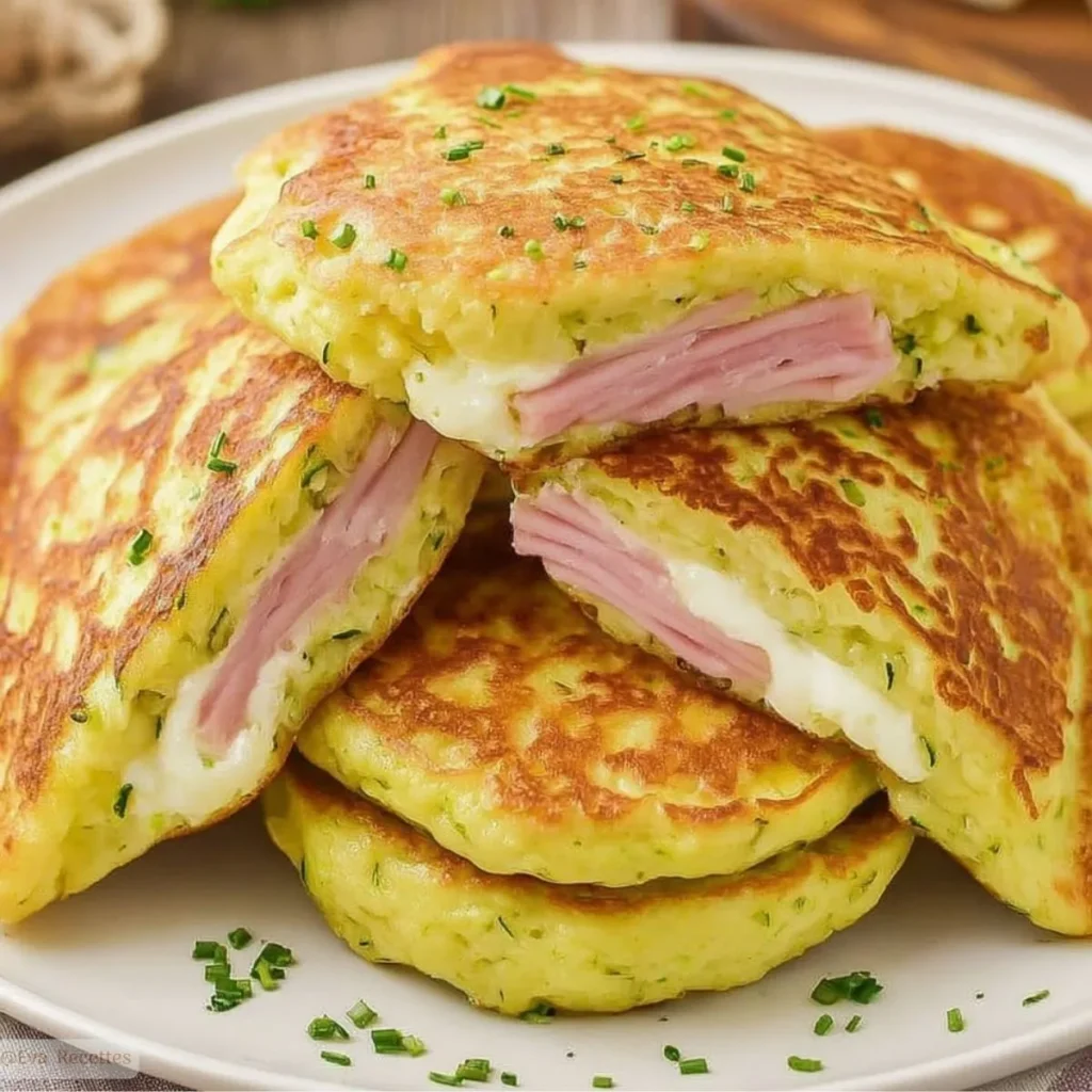 Pancakes Salés Courgette Chèvre Jambon