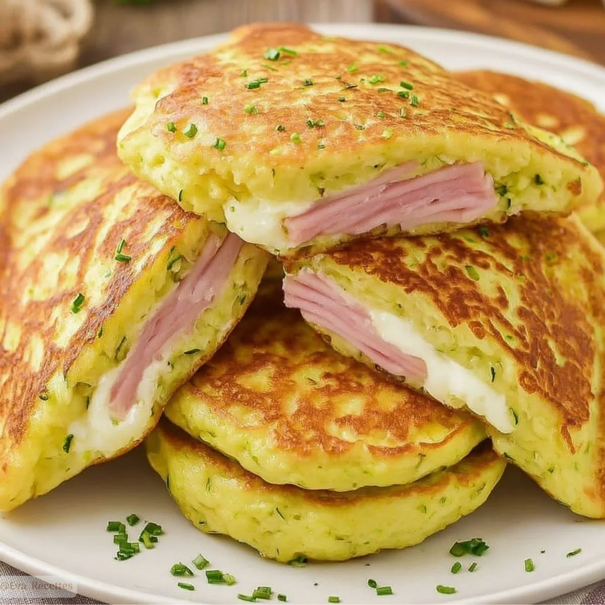 Pancakes Salés Courgette Chèvre Jambon