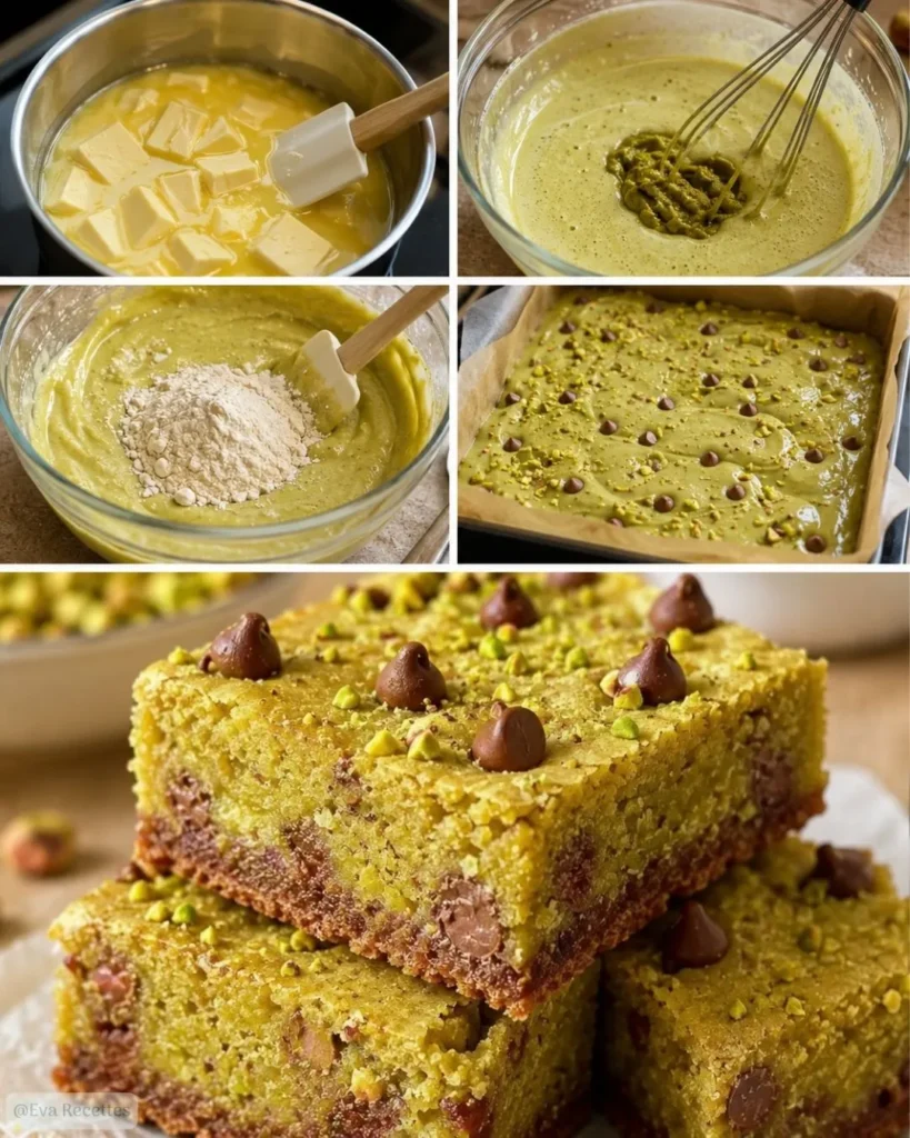 Brownie Pistache Chocolat Blanc 5 Préparation Brownie Pistache Chocolat Blanc