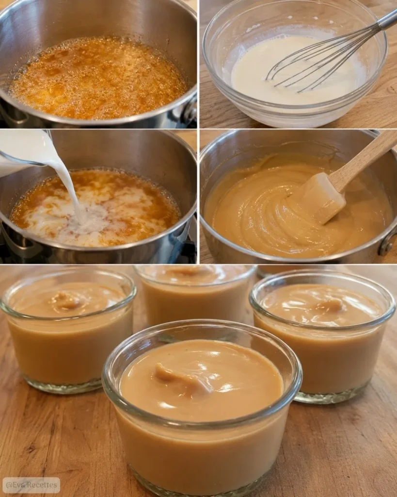 Crème caramel maison sans oeufs façon Danette 7 Préparation Crème caramel maison façon Danette