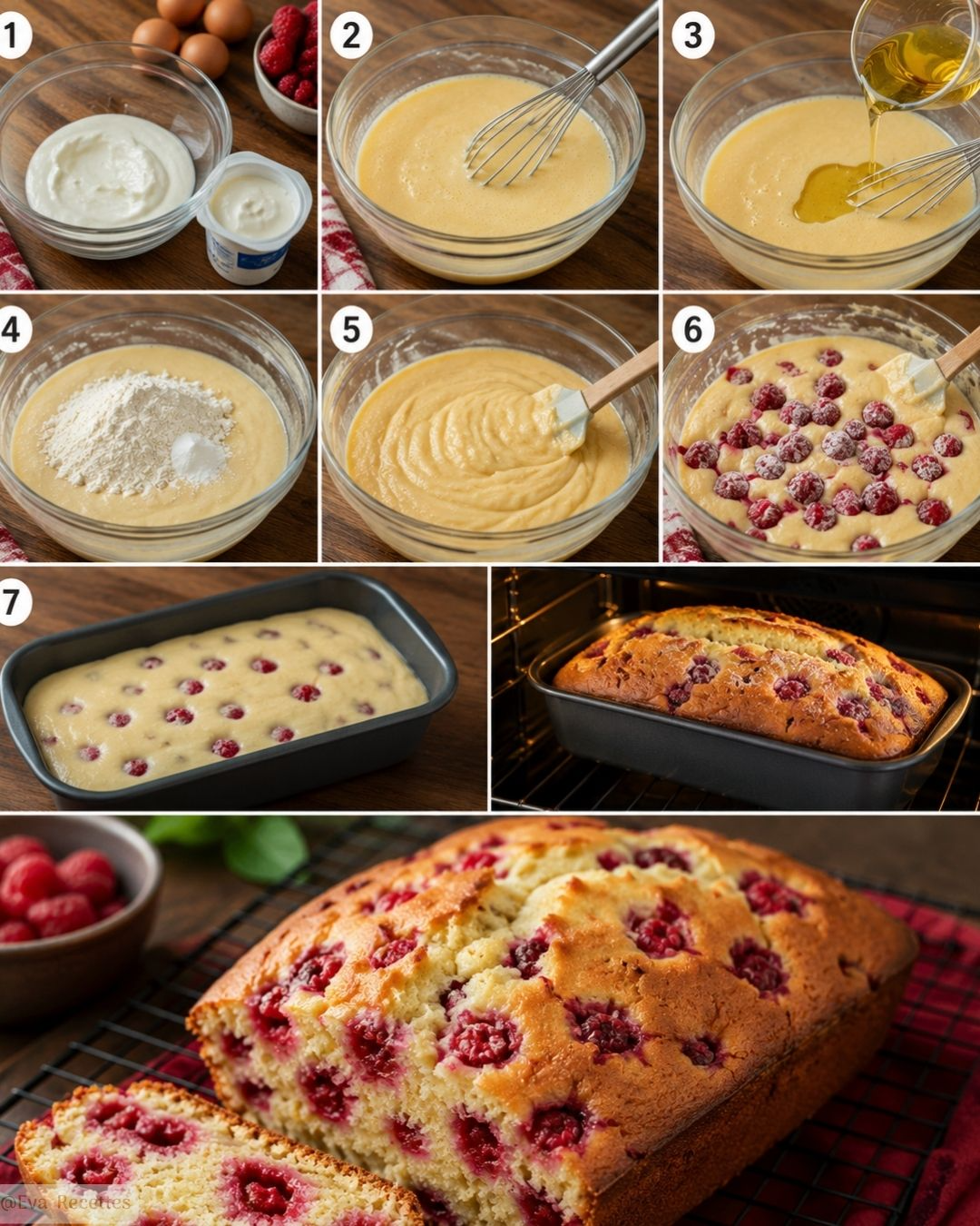 Préparation Étape par Étape Gâteau Yaourt Framboise