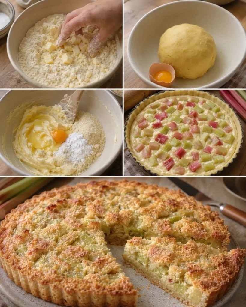 Tarte Amandine Rhubarbe: Recette Facile et Gourmande 8 Préparation Tarte Amandine Rhubarbe