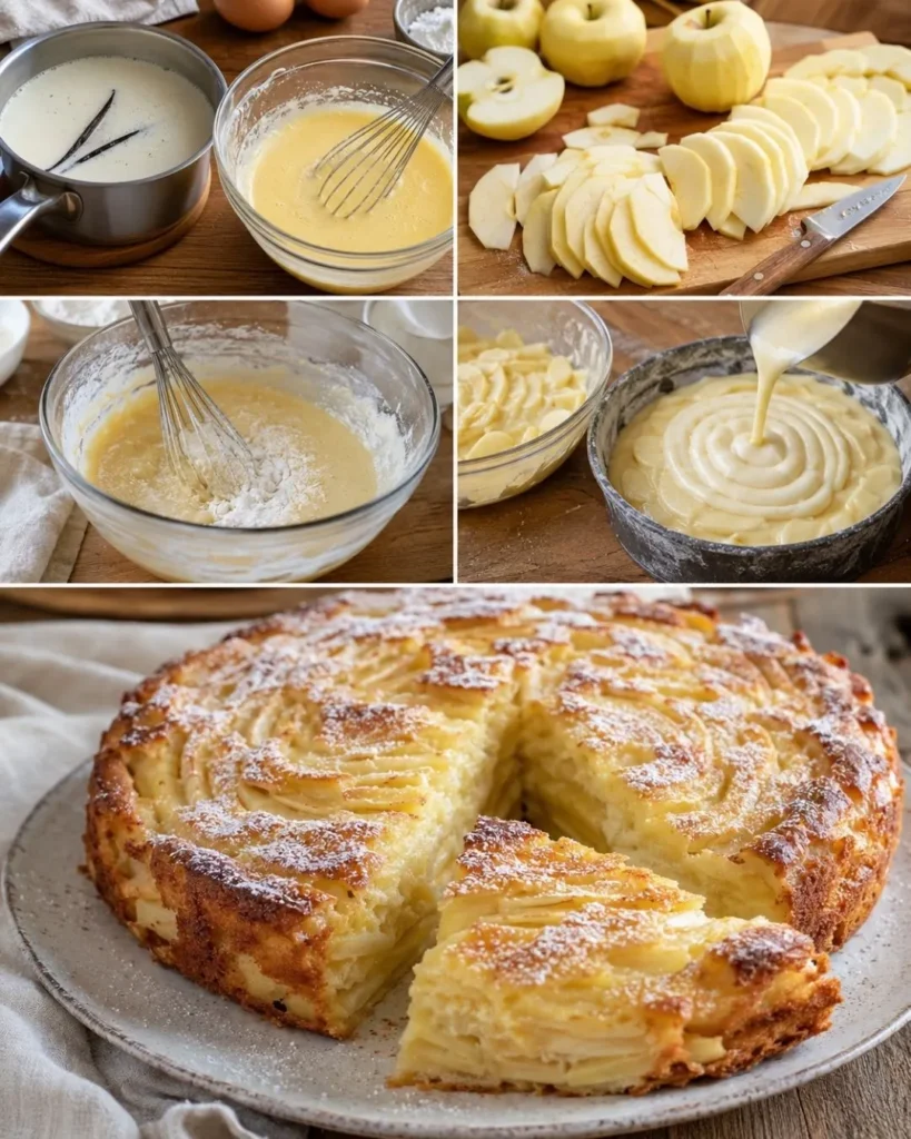 Gâteau Ouragan aux Pommes Recette Facile 8 Préparation de Ingredients Gâteau Ouragan aux Pommes