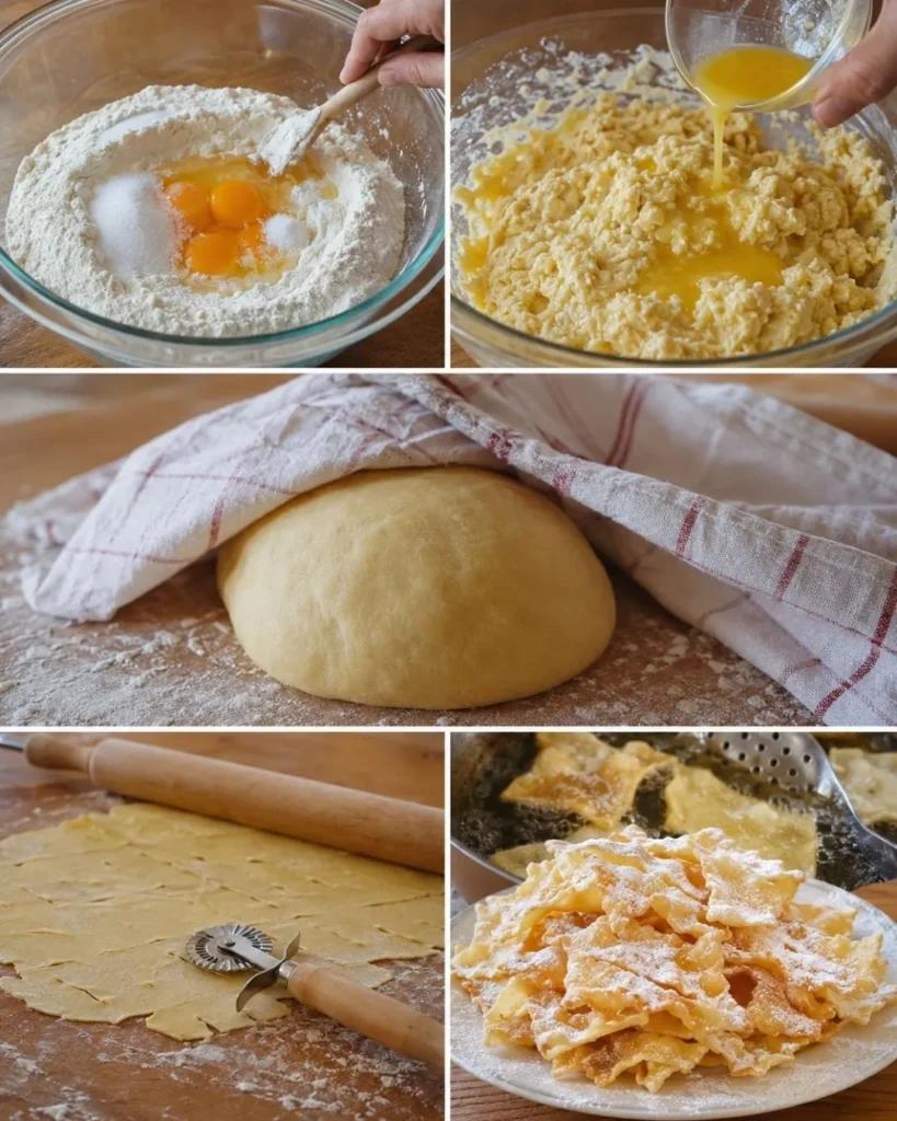 Recette oreillettes fines et croustillantes 8 Préparation des oreillettes fines et croustillantes