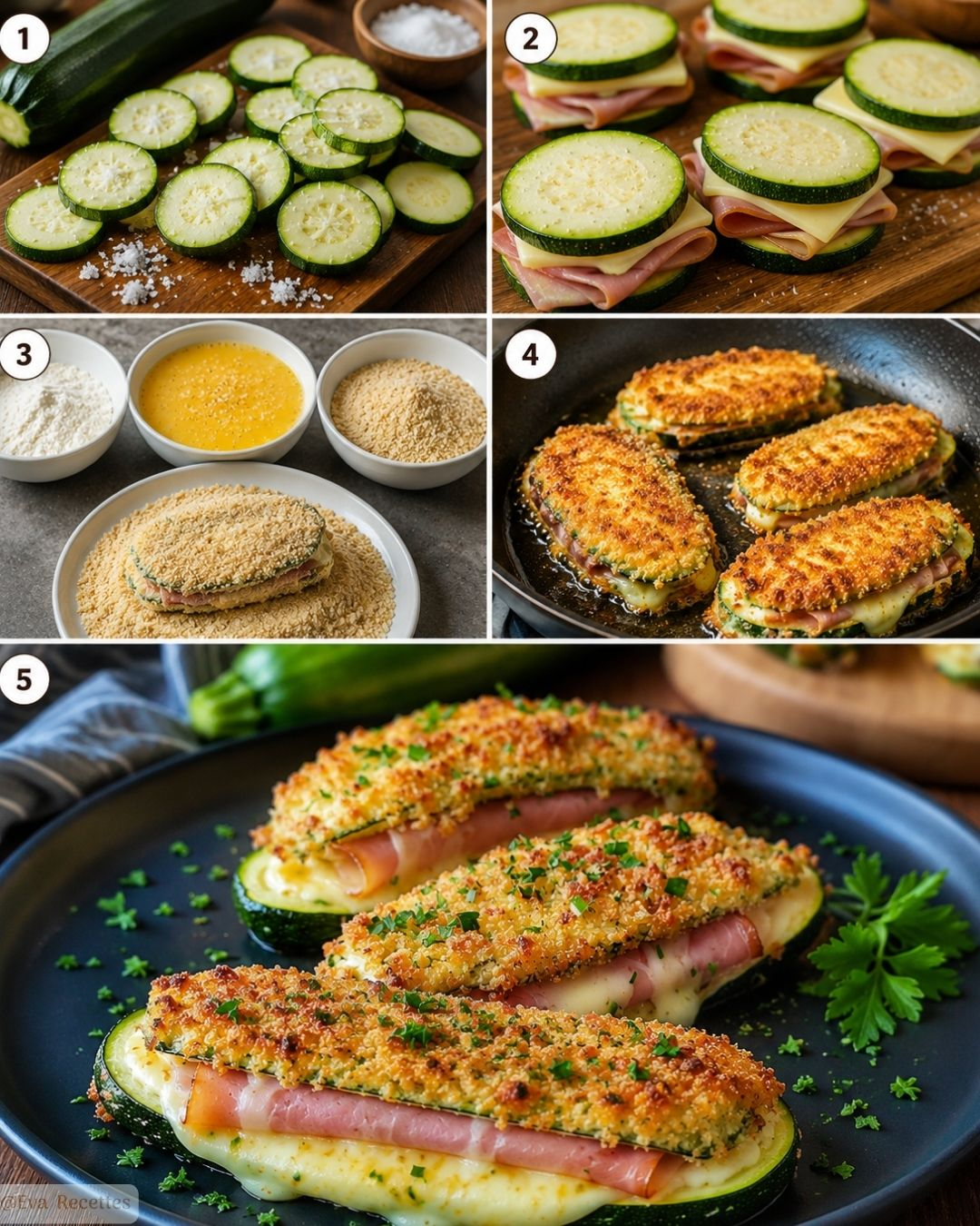 Préparation du Cordon Bleu de Courgette