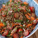 Salade de lentilles, tomates cerise et carotte