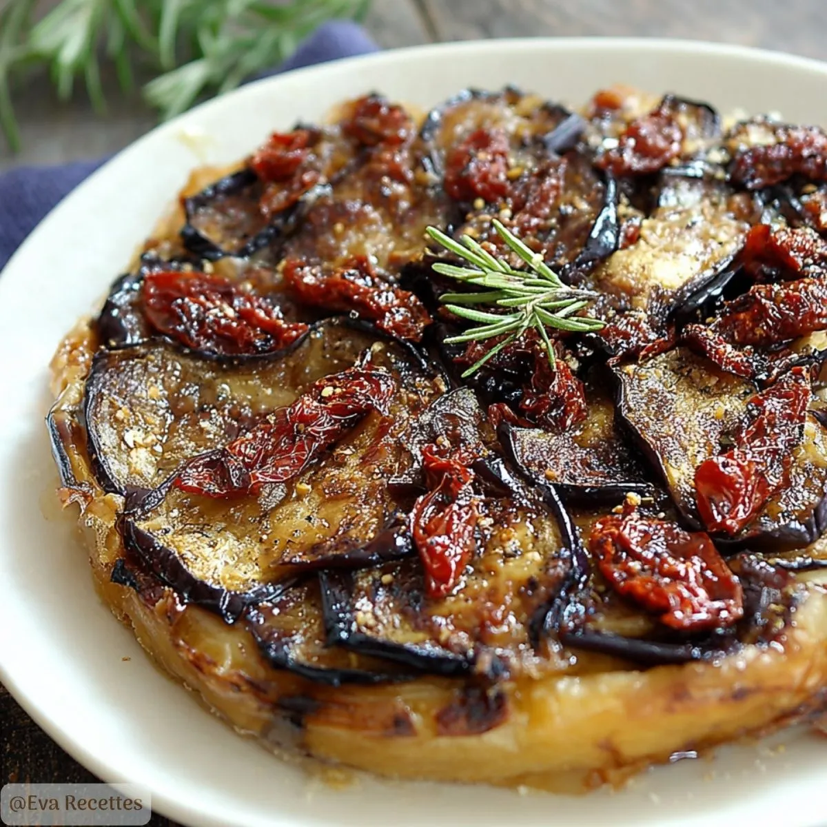 Tatin d’Aubergines aux Tomates Séchées
