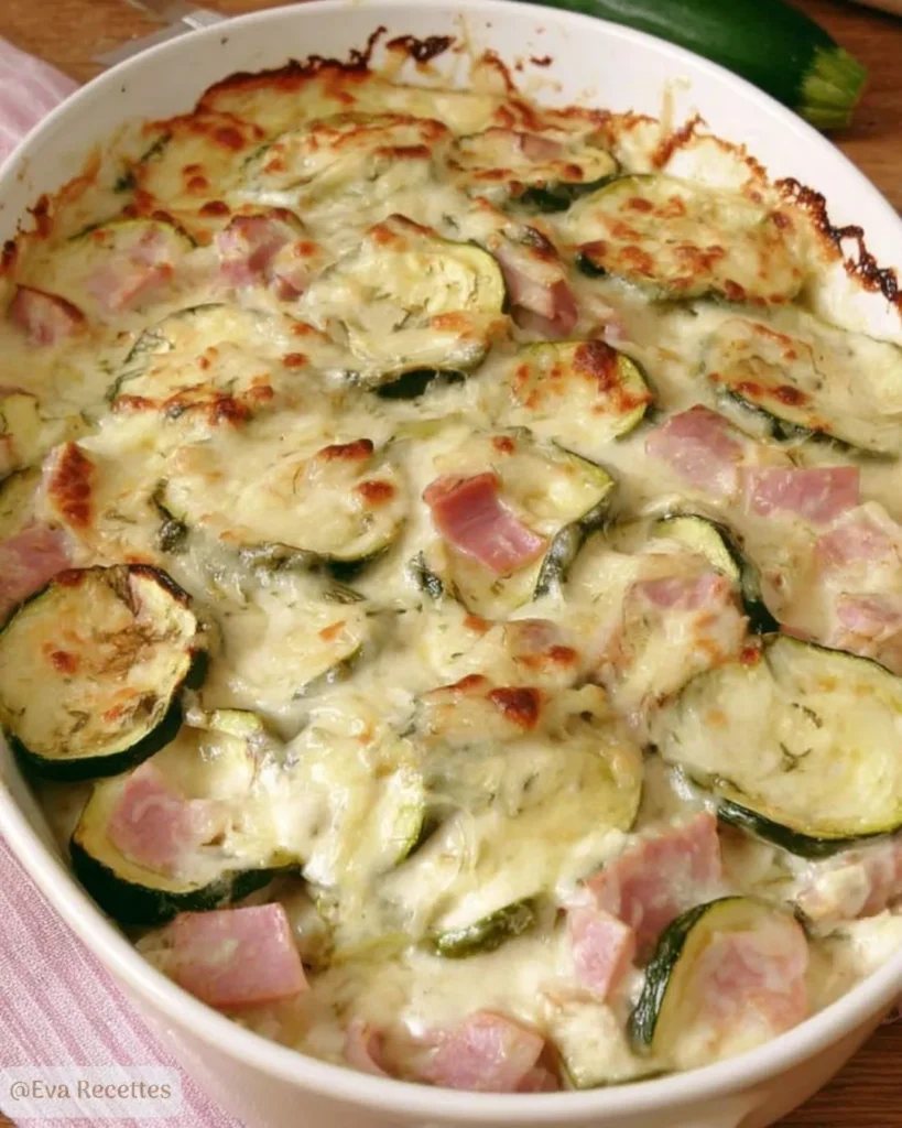 Gratin de Courgettes au Jambon et à la Crème 3 Gratin de courgettes au jambon et à la crème facile