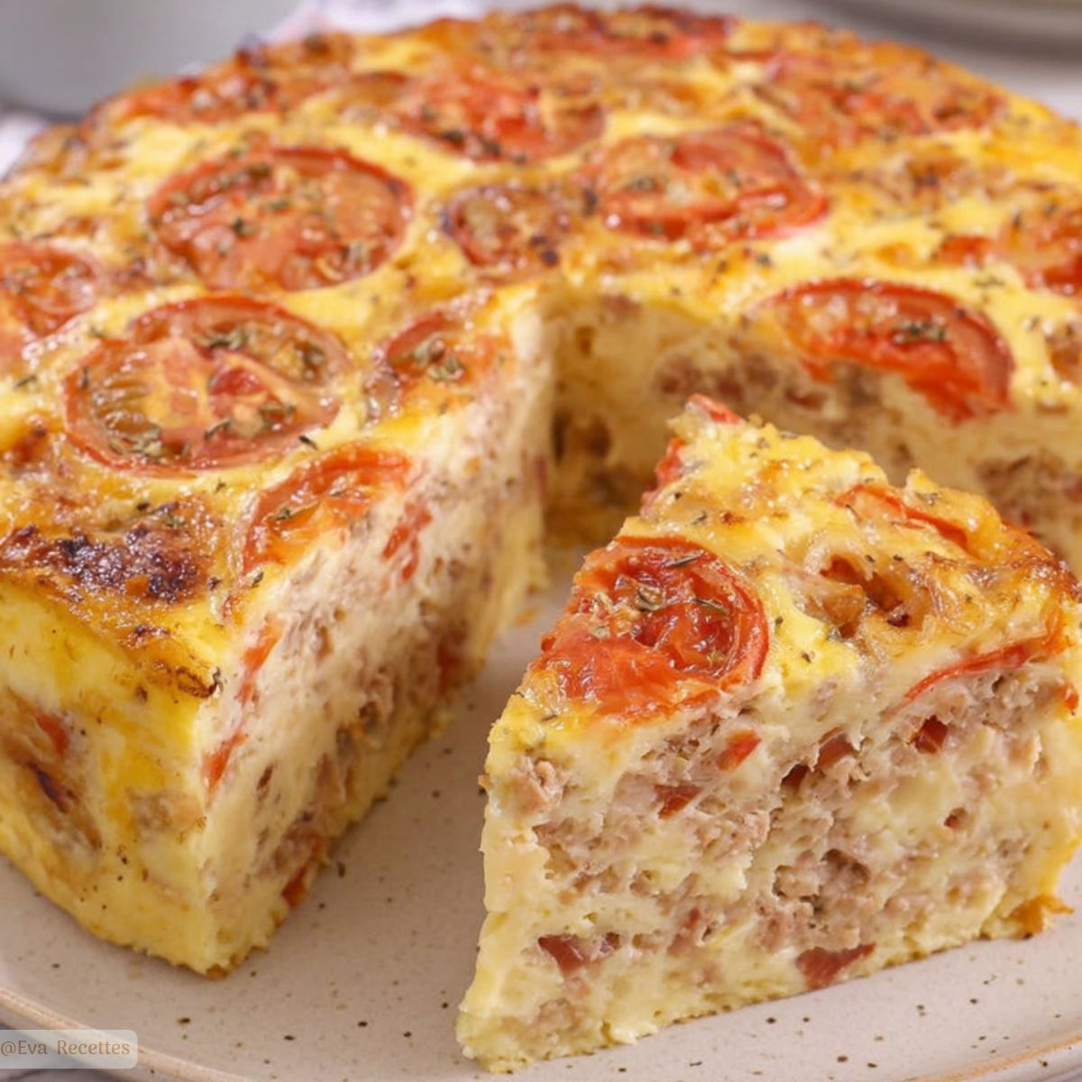 Accueil 1 Quiche sans Pâte Thon Tomates