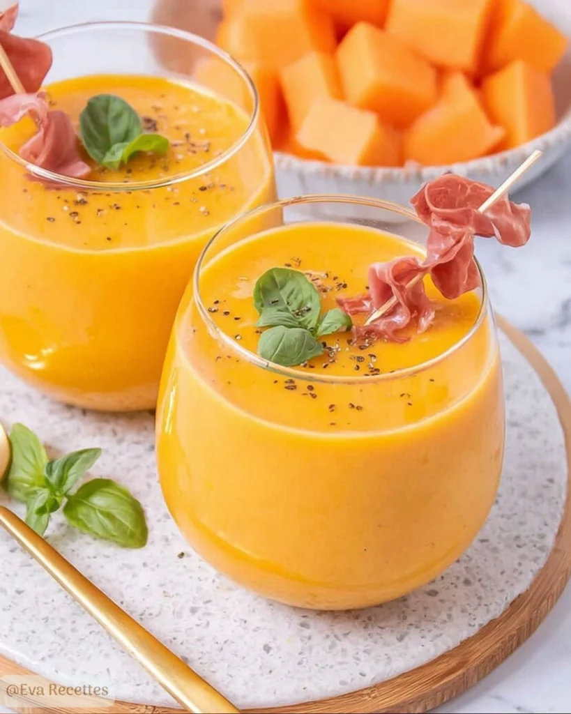 Recette Soupe Froide Melon Basilic Menthe 3 Soupe Froide Melon Basilic Menthe FACILE