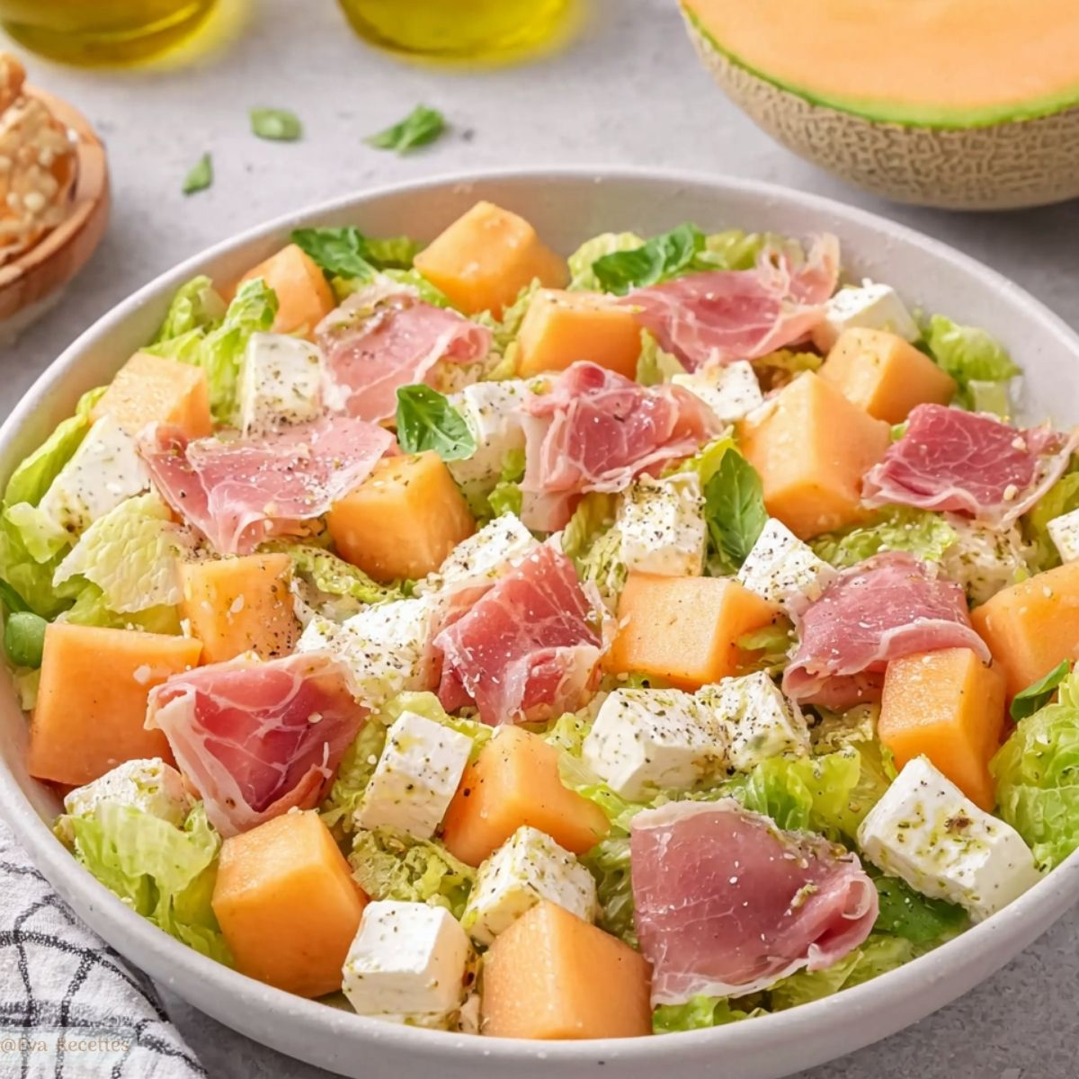 Accueil 5 Salade Melon Feta Jambon Cru