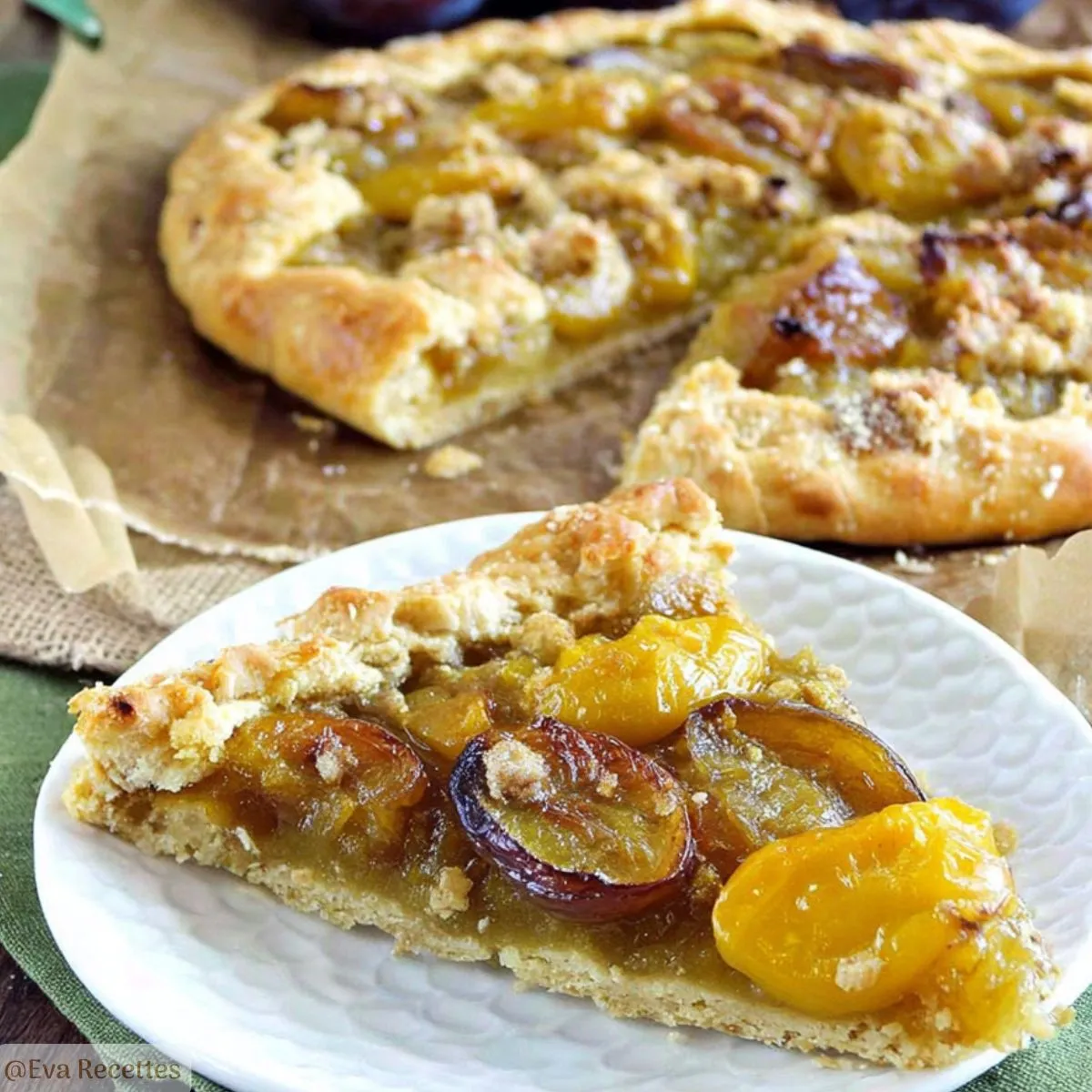 Accueil 3 Tarte rustique aux prunes reines-claude