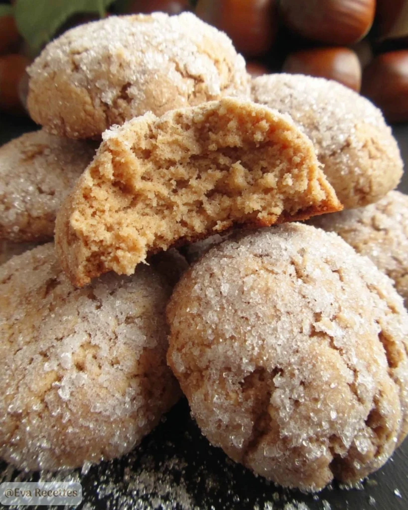 Amaretti à la crème de marrons fondants 3 Amaretti à la crème de marrons
