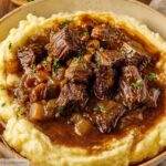 Bœuf Braisé en Sauce avec Purée