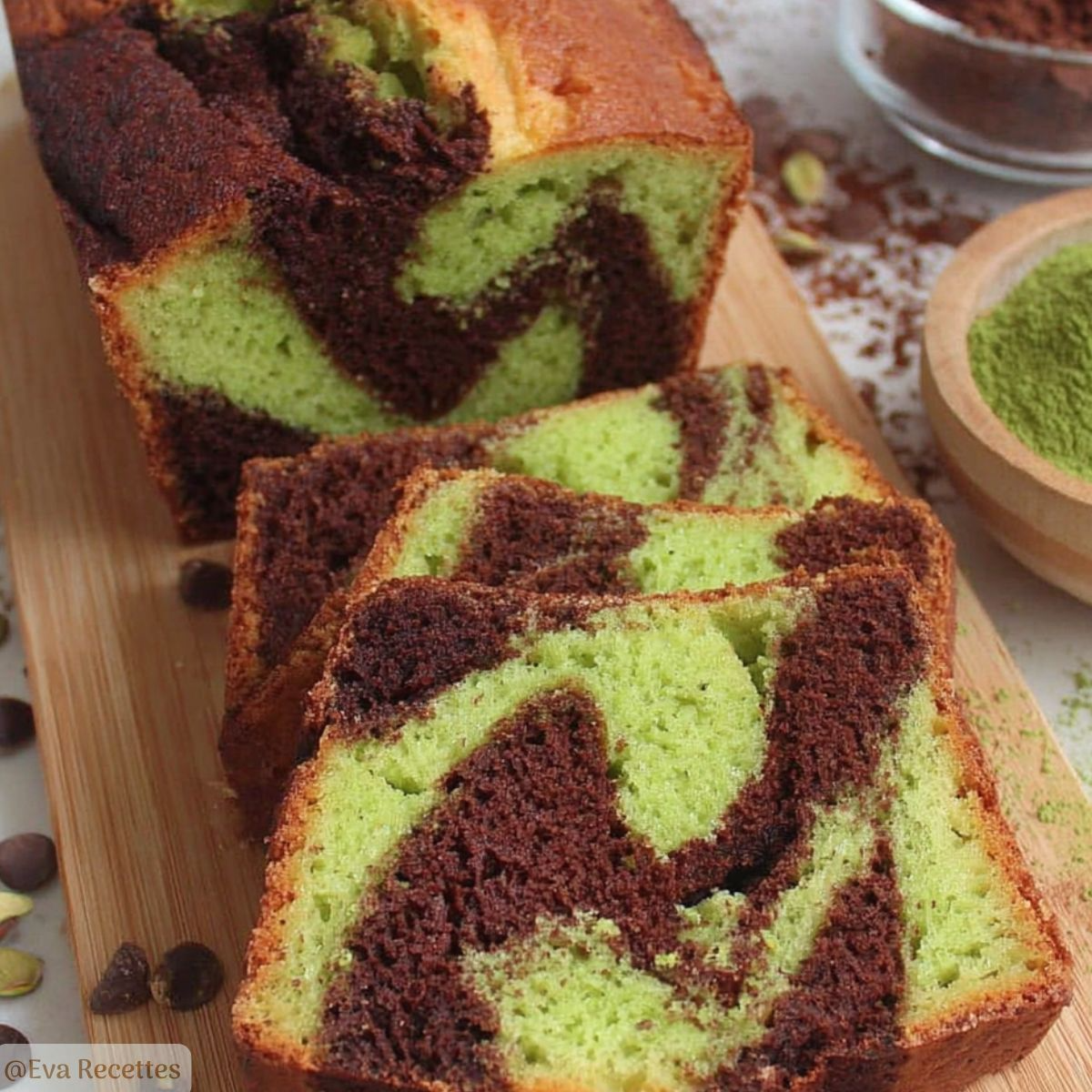Accueil 4 Cake Marbré Pistache Chocolat