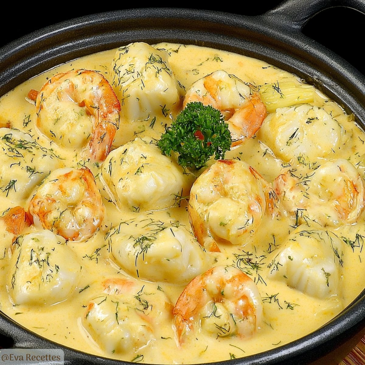 Cassolette de Poisson et Crevettes