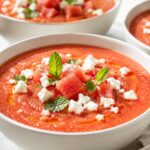 Gaspacho de pastèque tomate et feta ultra-frais