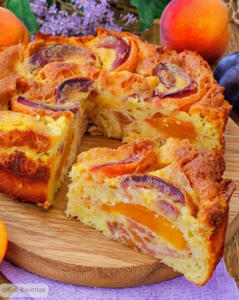 Gâteau fondant aux pêches et abricots 3 Gâteau Fondant Aux Pêches Et Abricots