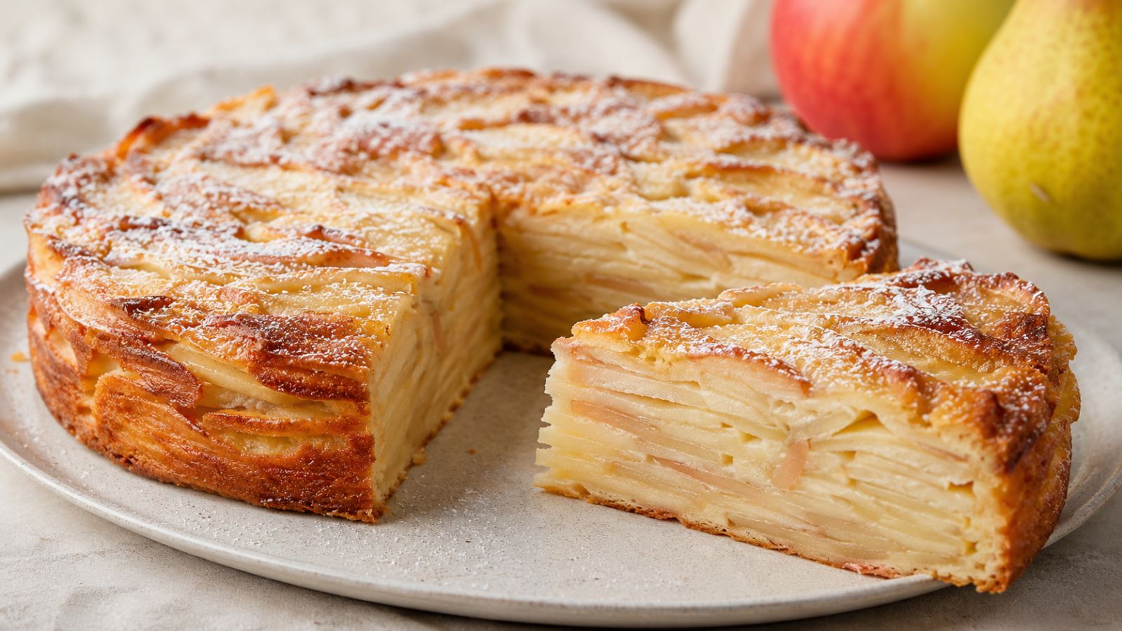 Gâteau Invisible aux Pommes et Poires : Fondant et Léger pour la Rentrée