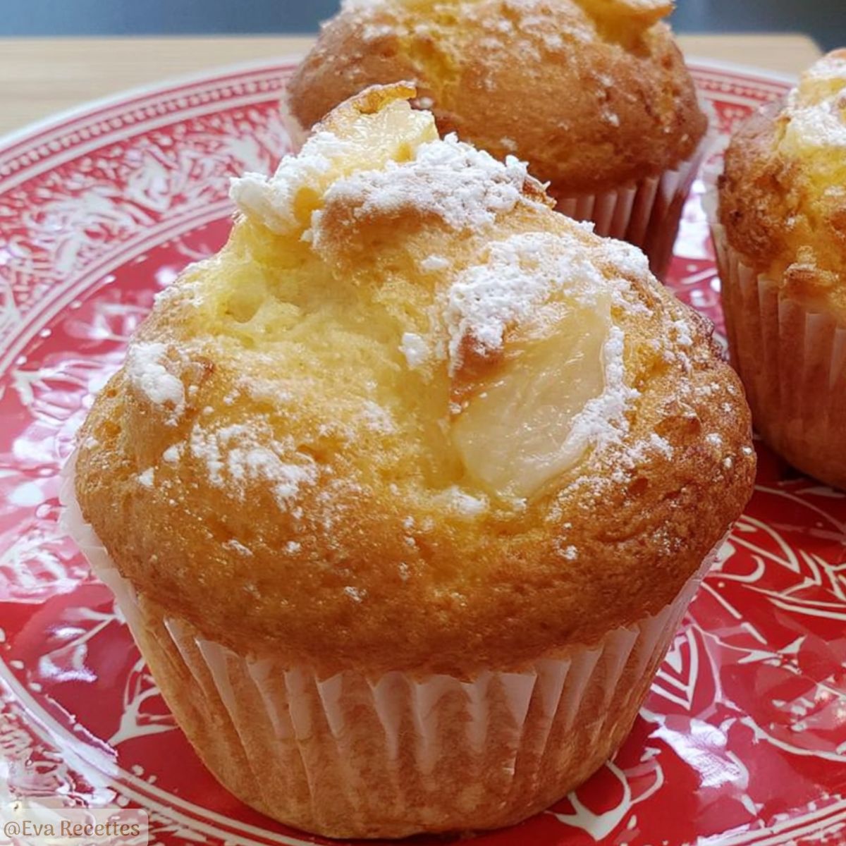 Accueil 3 Muffins Poire Amande