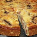 Quiche sans pâte champignons et jambon