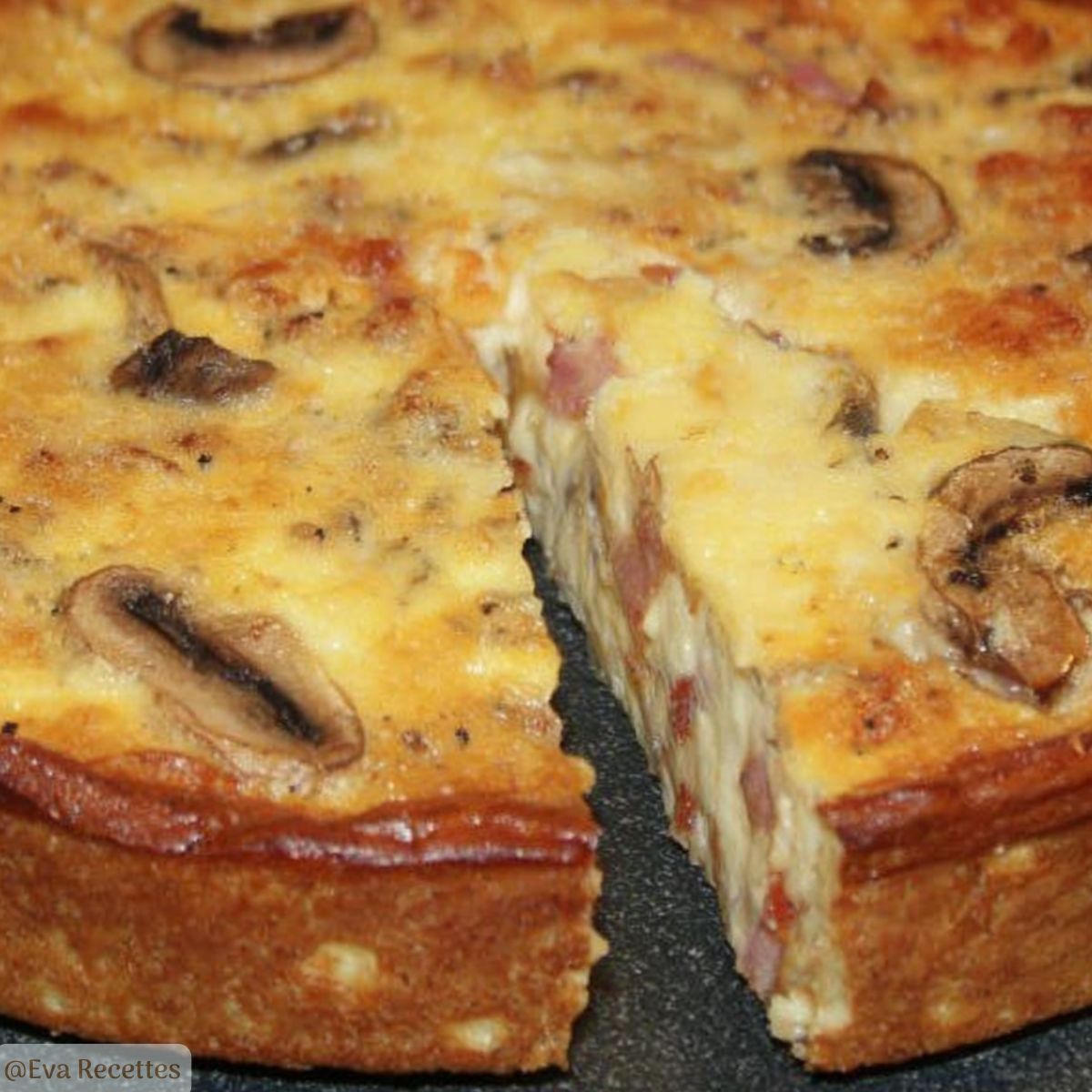 Accueil 4 Quiche sans pâte champignons et jambon