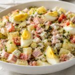 Salade piémontaise maison aux pommes de terre jambon et œufs