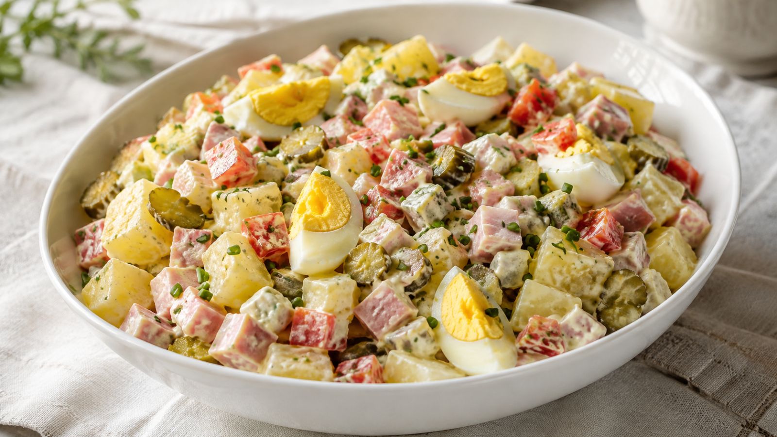 Accueil 1 Salade Piémontaise Maison : Fraîche, Crémeuse et Facile à Préparer
