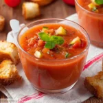 Soupe froide courgette et tomate