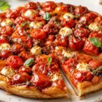 Tarte Tatin aux tomates cerises chèvre et miel