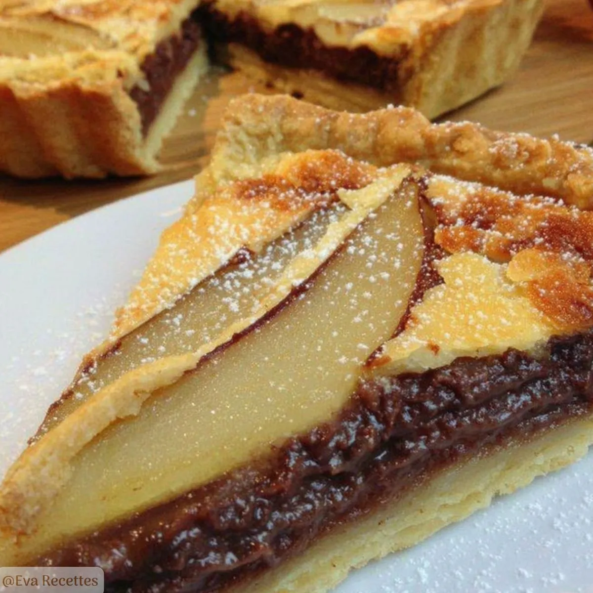 Accueil 1 Tarte aux Poires Chocolat et Amande Maison
