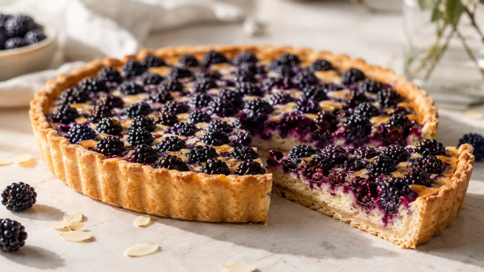Tarte aux Mûres et Crème d’Amande : Fondante, Fruitée et Croustillante