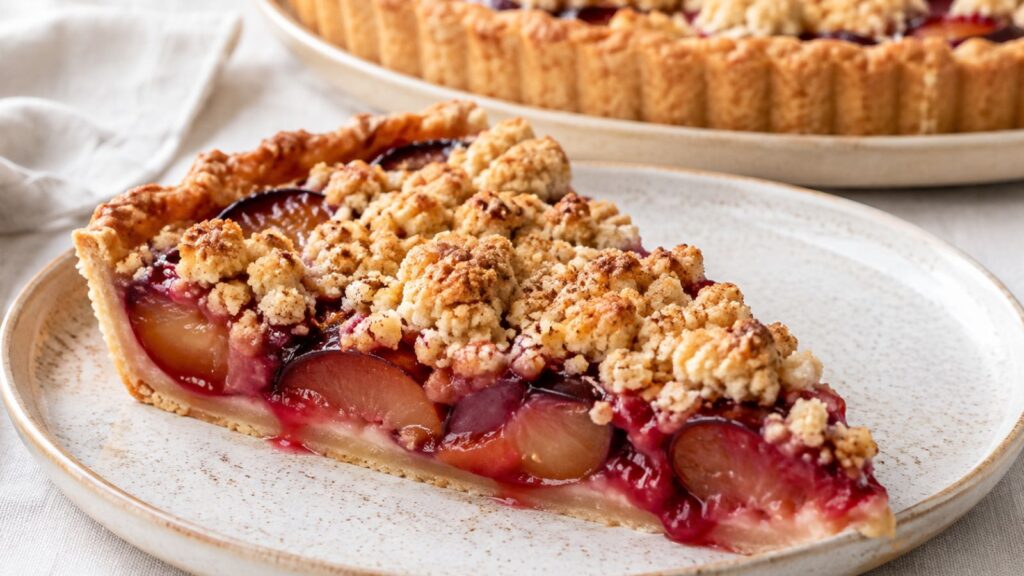 Tarte aux Quetsches, Crumble et Cannelle : Croustillante et Fondante 3 Tarte aux quetsches crumble et cannelle facile