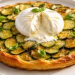 Tatin de courgettes à la burrata croustillante