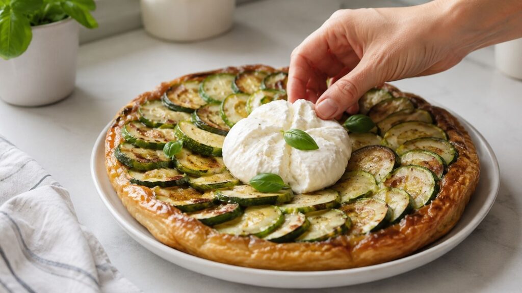 Tatin de Courgettes à la Burrata : Croustillante et Fondante 5 Tatin de courgettes à la burrata