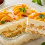 Tiramisu aux pêches et mascarpone sans cuisson